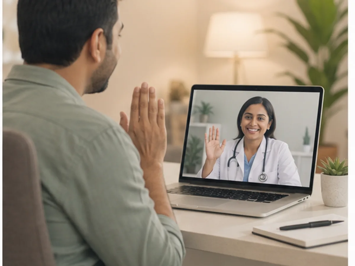 Teleconsult Slot card on the Harbor Family Clinic booking experience by Trootlabs.