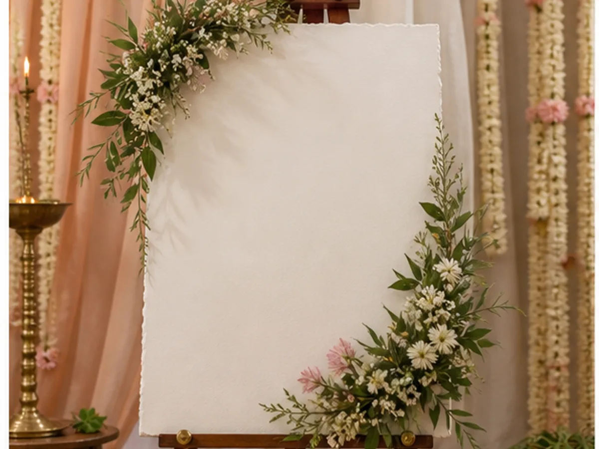 Wedding Welcome Board card on the Crafted With Soul custom-order experience by Trootlabs.