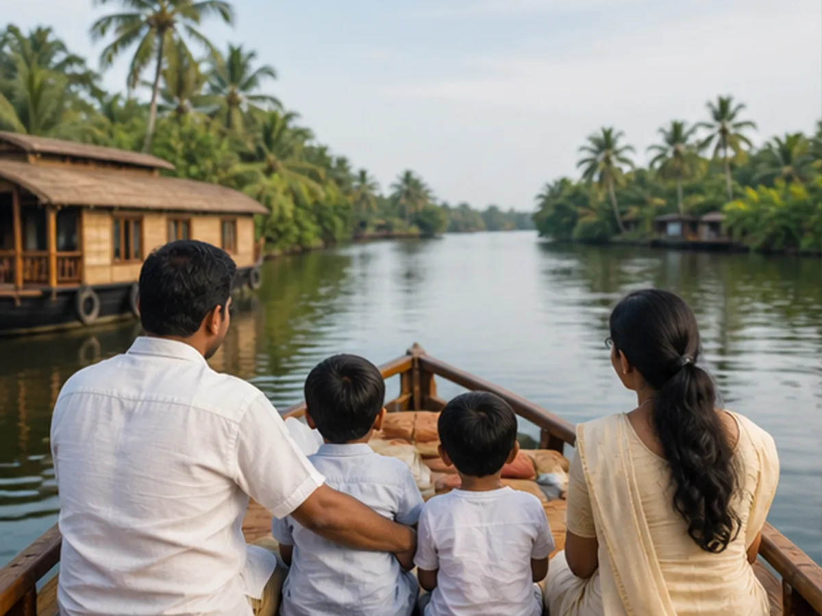Kerala Family Trip card on the Sundial Travels package storefront by Trootlabs.