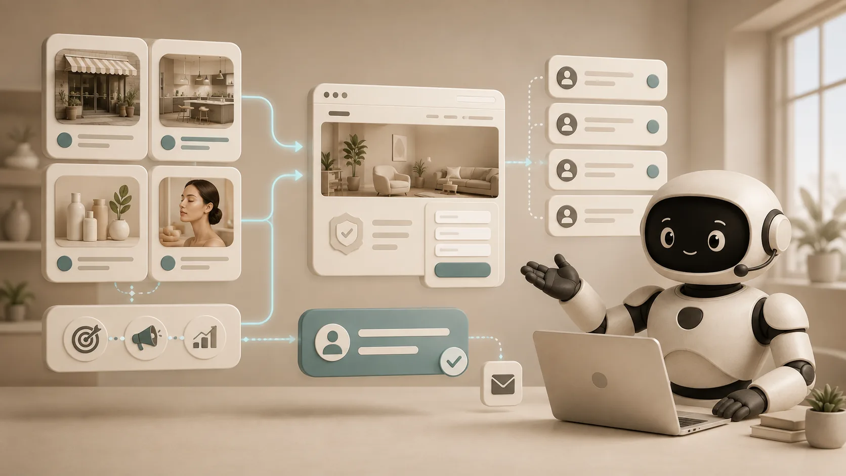 Trootlabs Orbit mascot presenting a social branding system that drives better web and WhatsApp leads for Indian small businesses.