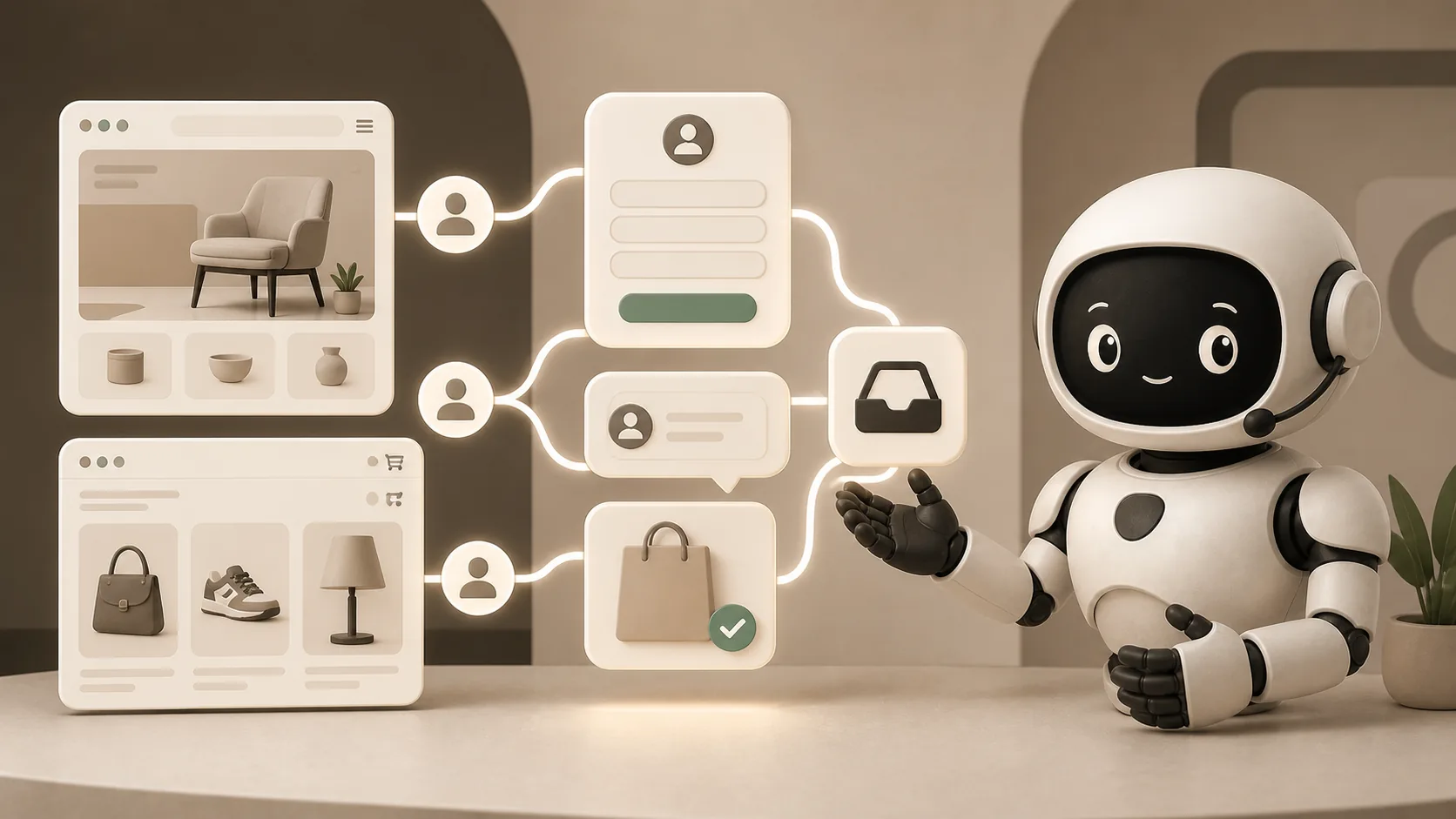 Trootlabs capture mascot helping website visitors become qualified ecommerce and service enquiries.